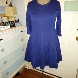 Gap,14, purpley blue,long sleeve,fit n flare dress